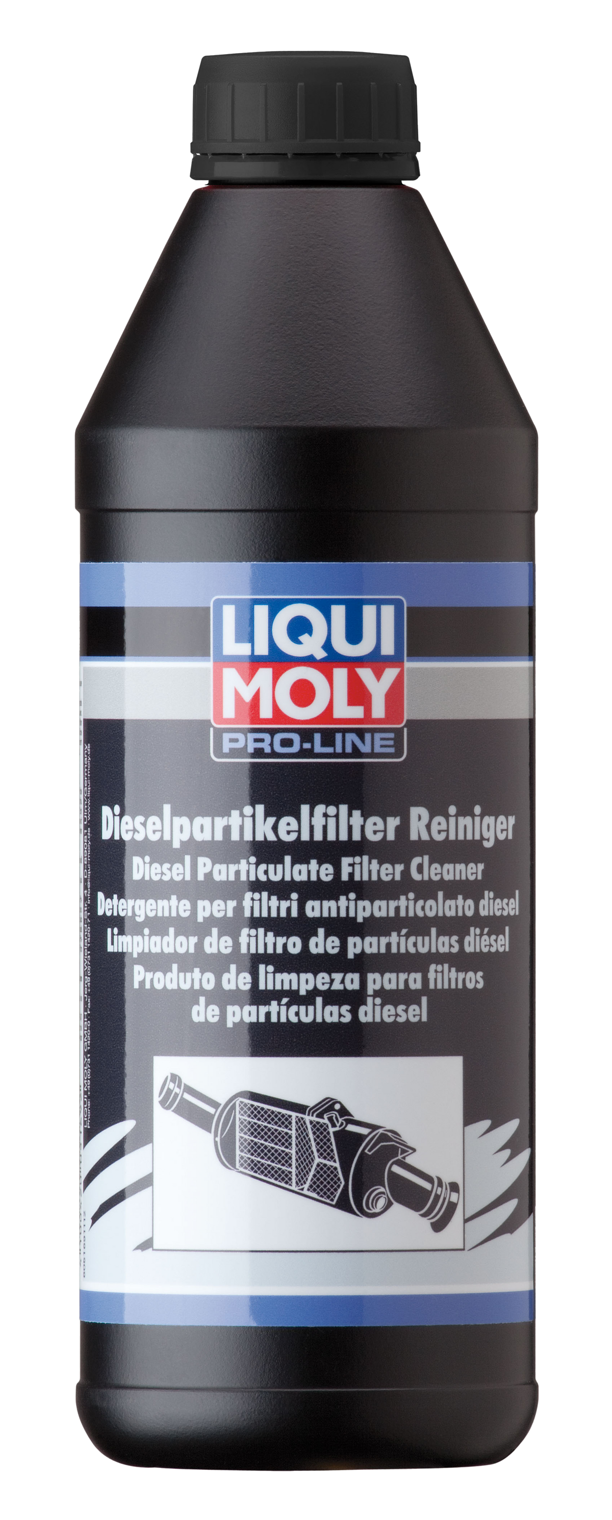 Liqui Moly Pro-Line DPF Cleaner 1L bottle, a diesel particulate filter additive and treatment for engine maintenance.