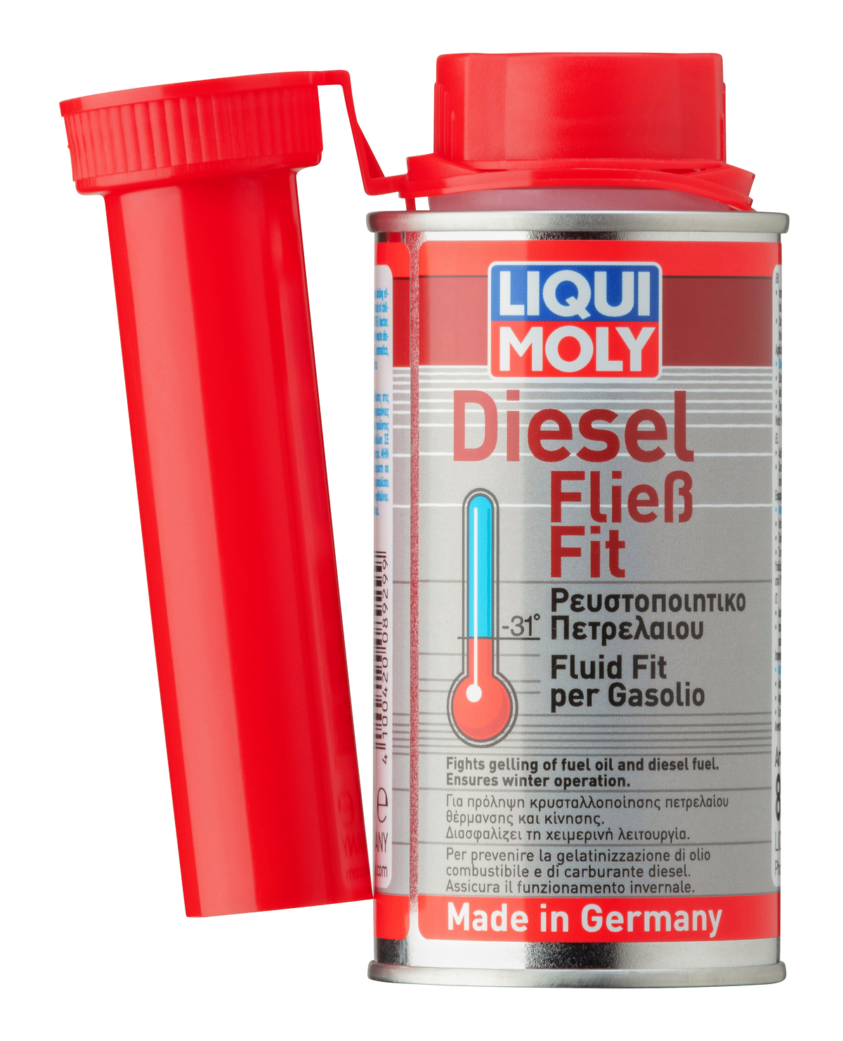 Liqui Moly Diesel Flow Fit additive bottle, 150ml, used for diesel engine treatment and fuel system enhancement.