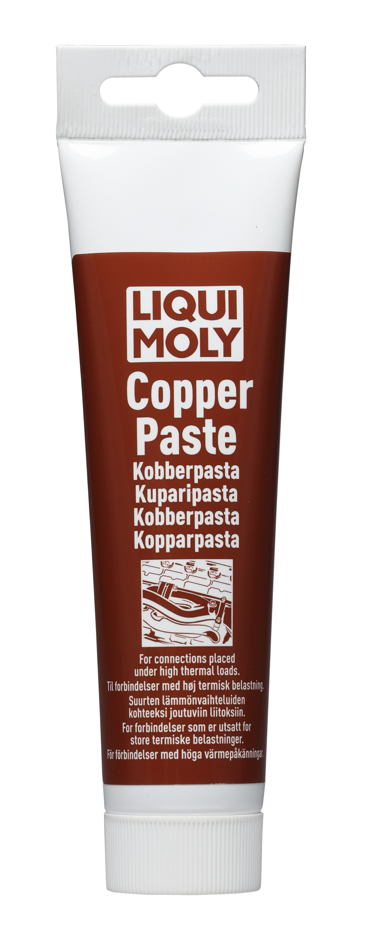 Liqui Moly Copper Paste grease and lubricant in a container, used for high-temperature and metal-to-metal lubrication applications.