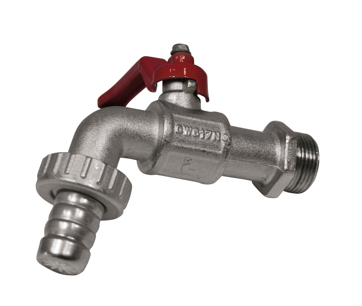Liqui Moly 3/4 inch metal ball drain tap for workshop tools, shown in a close-up image, ideal for fluid drainage applications.