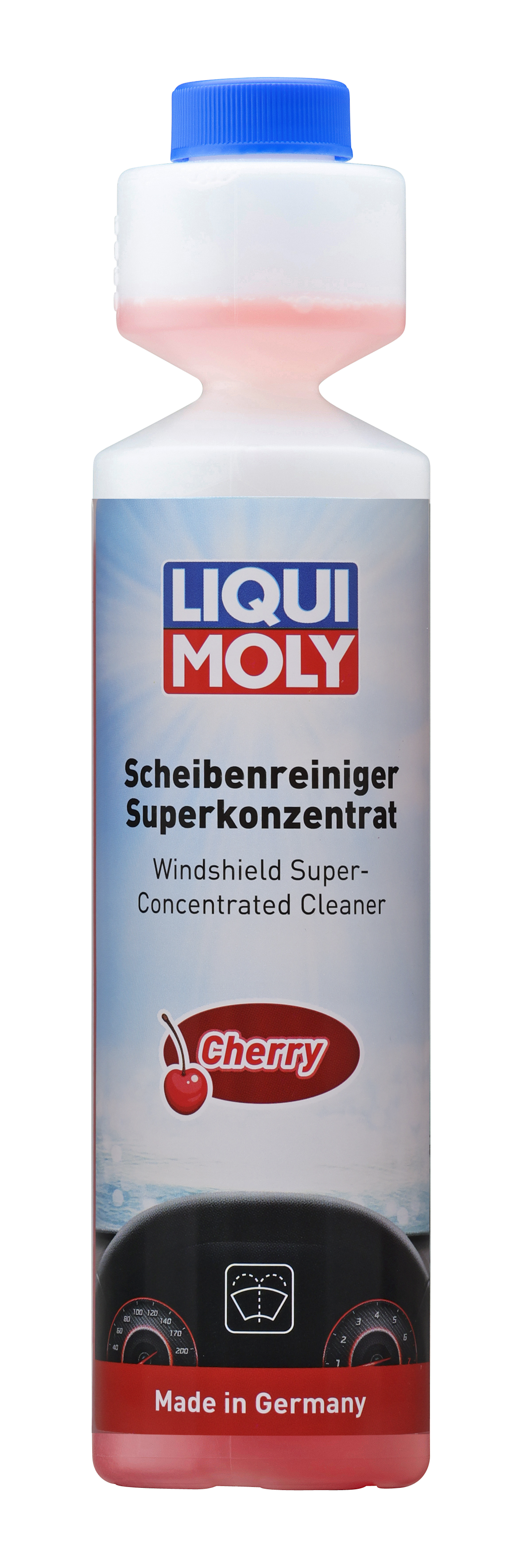 Liqui Moly Windshield Super-Concentrated Cleaner 250ml bottle, additive treatment for enhancing windshield cleaning performance.
