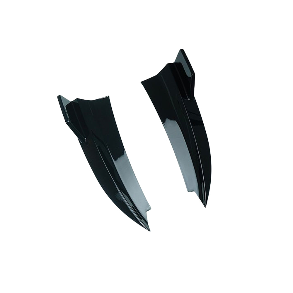 Gloss black rear bumper corners for Mercedes C43 and C-Class W205 sedan, accessory by CT Carbon, shown on the vehicle.