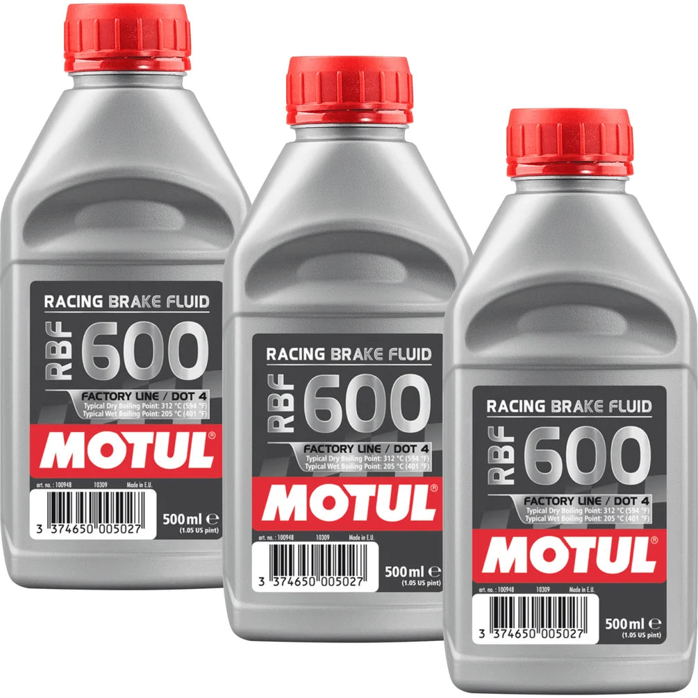 Motul RBF 600 Factory Line DOT 4 Racing Brake Fluid 1.5L (3 x 500ml)