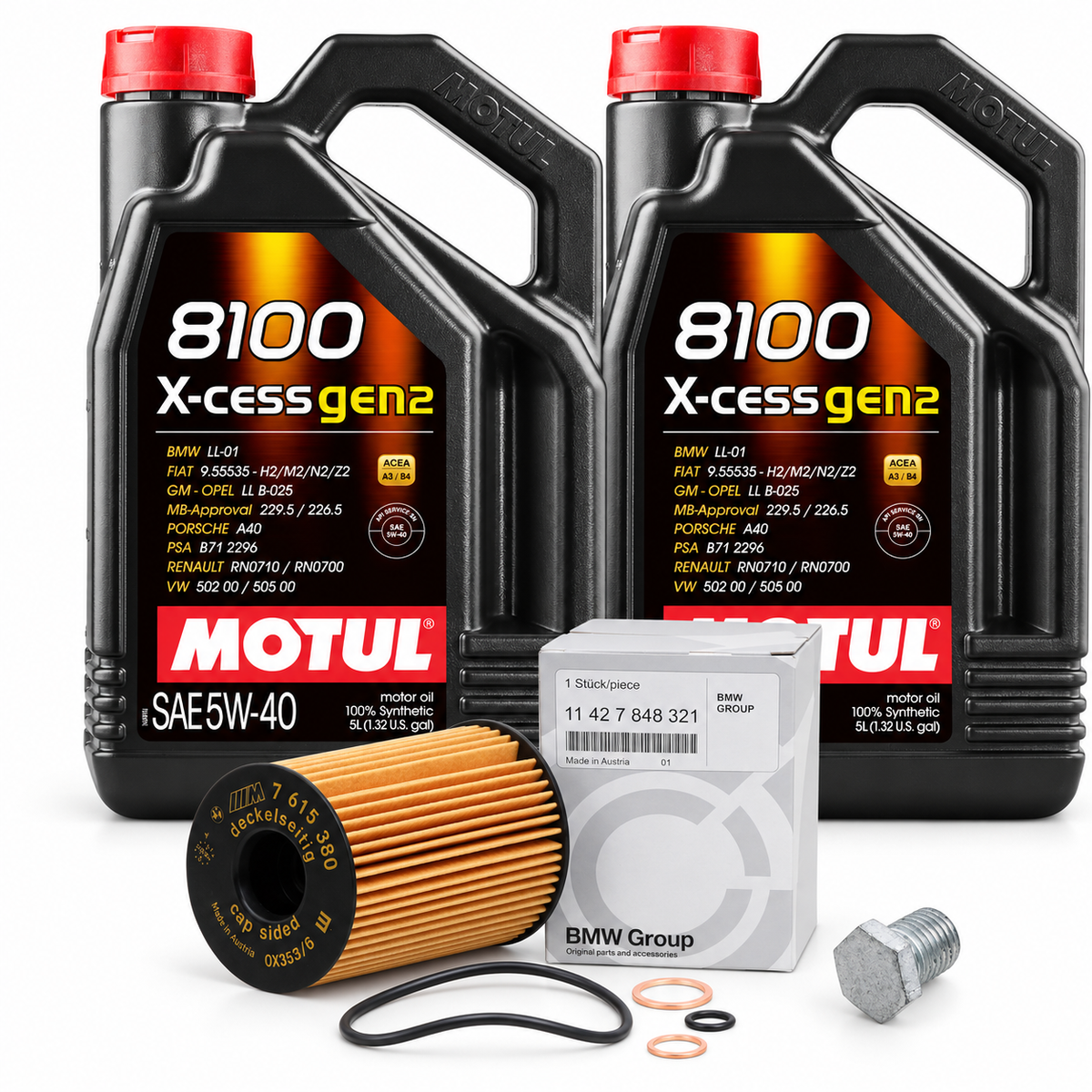 BMW S63 Minor Service Kit – F10 M5 & F06/F12/F13 M6 – selected individual components; quantities listed in description