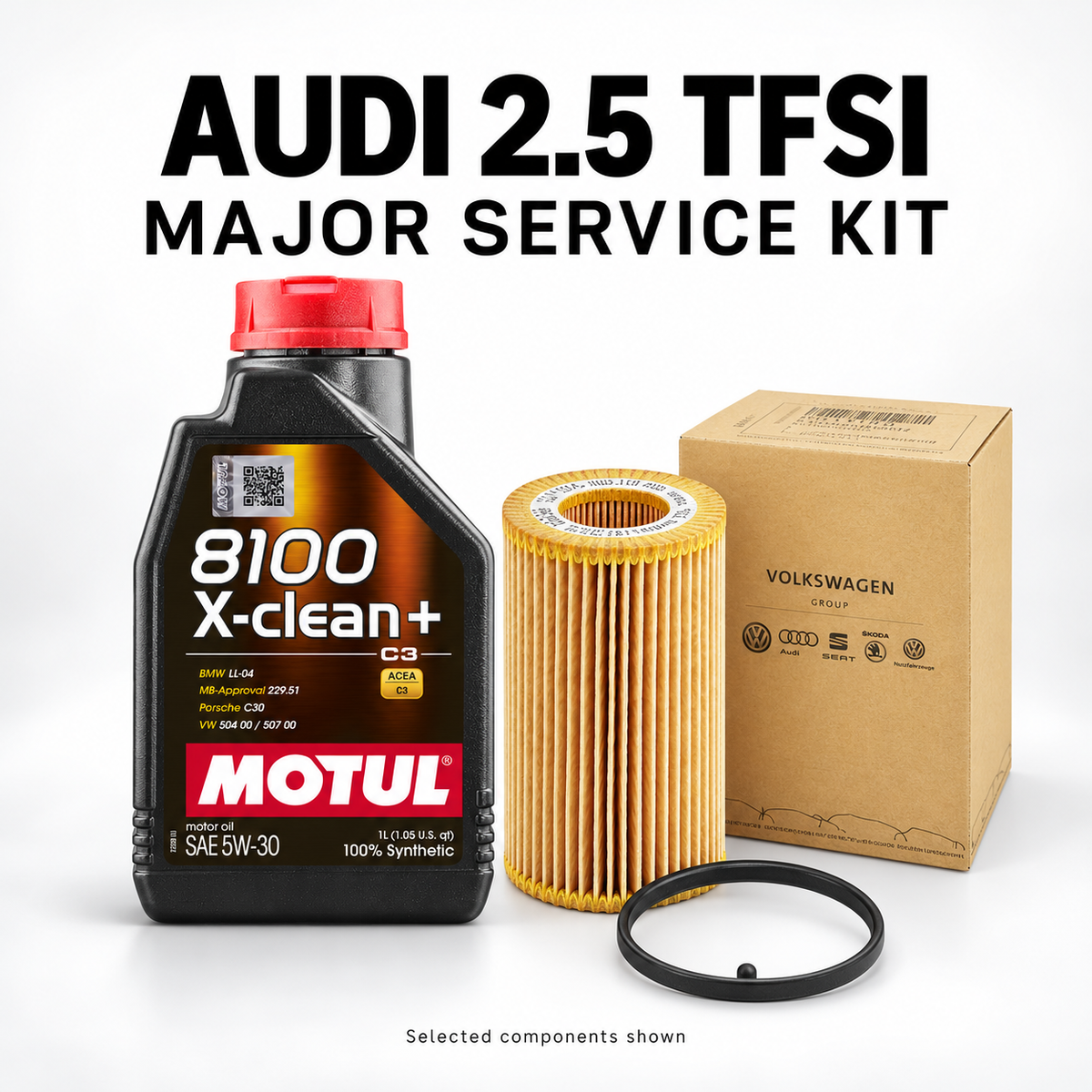 Audi TT RS 8S DAZA/DNWA 2.5 TFSI Major Service Kit; selected components shown