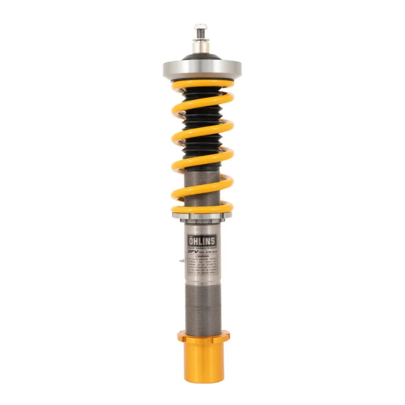 Ohlins Road & Track Coilovers DFV 1-way for BMW Z4 G29 RWD 2018-2022, TUV approved, showing adjustable coilover suspension.