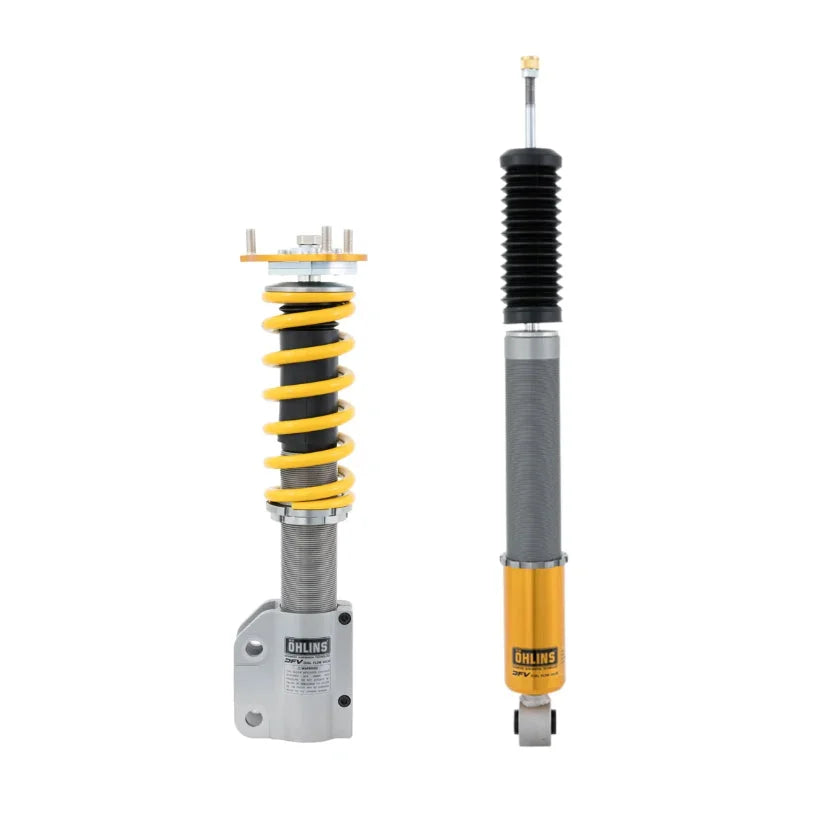 Ohlins Road & Track Coilovers DFV 1-way for Honda Civic Type-R FD2 2007-2010, showcasing the coilover suspension components.