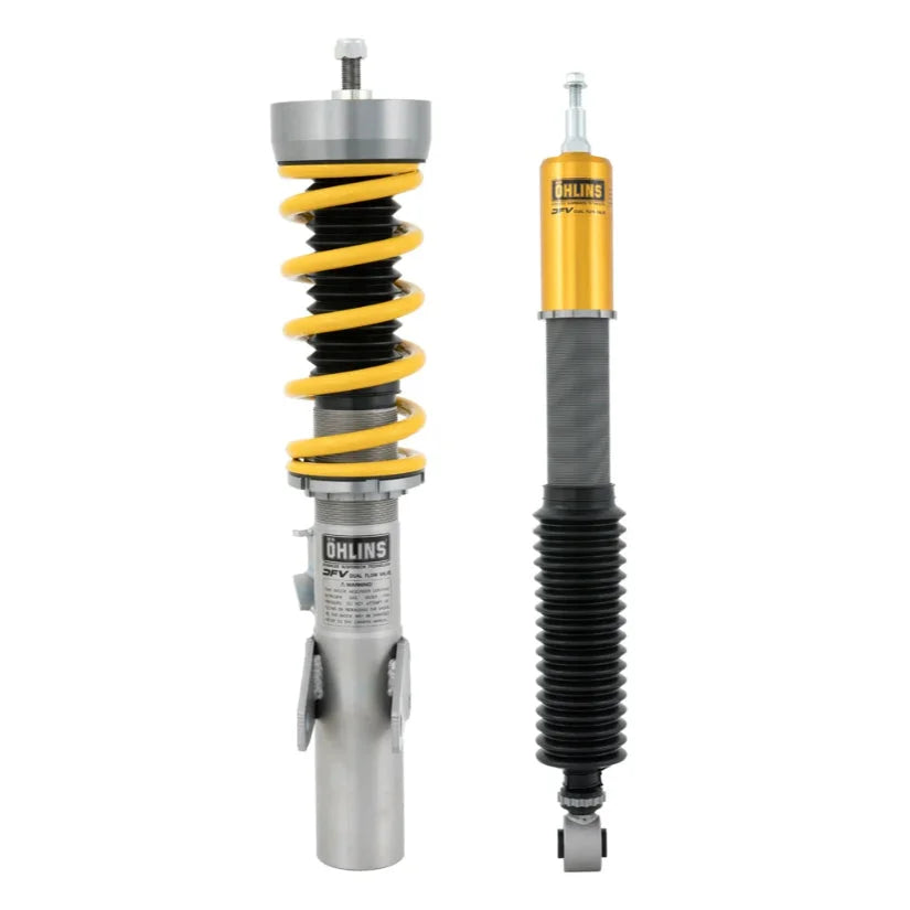 Ohlins Road & Track Coilovers DFV 1-way for Honda Civic Type-R FK8 FL5, showing the coilover suspension with adjustable components.