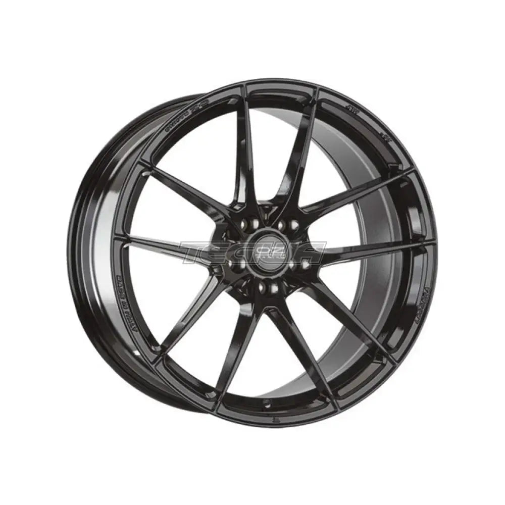 OZ Racing I-Tech Leggera HLT alloy wheel in gloss black, 17-inch, 5x112 bolt pattern, with ET30 offset and 7.5-inch width.