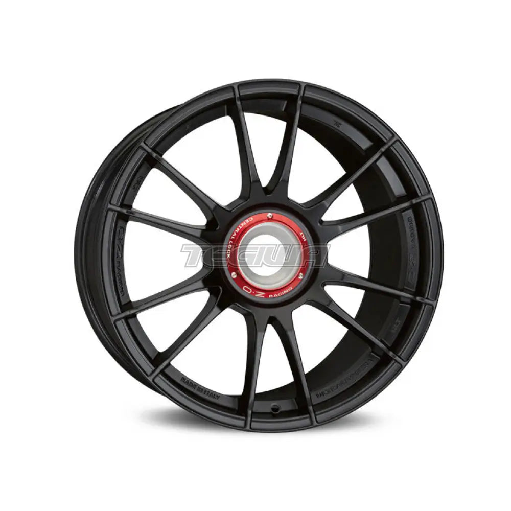 OZ Racing I-Tech Leggera HLT alloy wheel in matte black with 5x112 bolt pattern, 18-inch diameter, and ET45 offset.