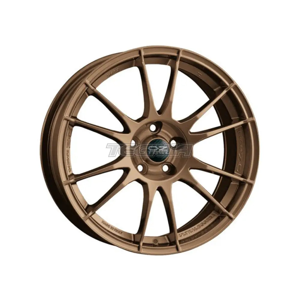 OZ Racing Ultraleggera HLT 19-inch alloy wheel in matte bronze, featuring a lightweight, sporty design for enhanced vehicle performance.