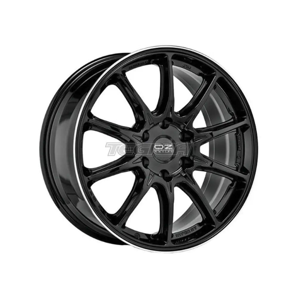 OZ Racing Hyper XT HLT off-road alloy wheel with gloss black finish and diamond lip for SUV and off-road vehicles.