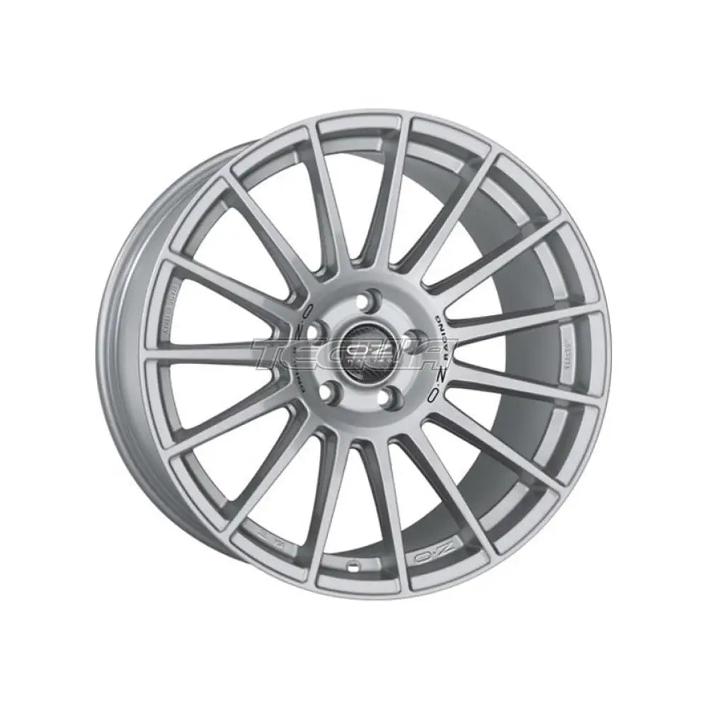 OZ Racing Superturismo Dakar alloy wheel for SUV and off-road, matte silver finish with black lettering, 20-inch size.