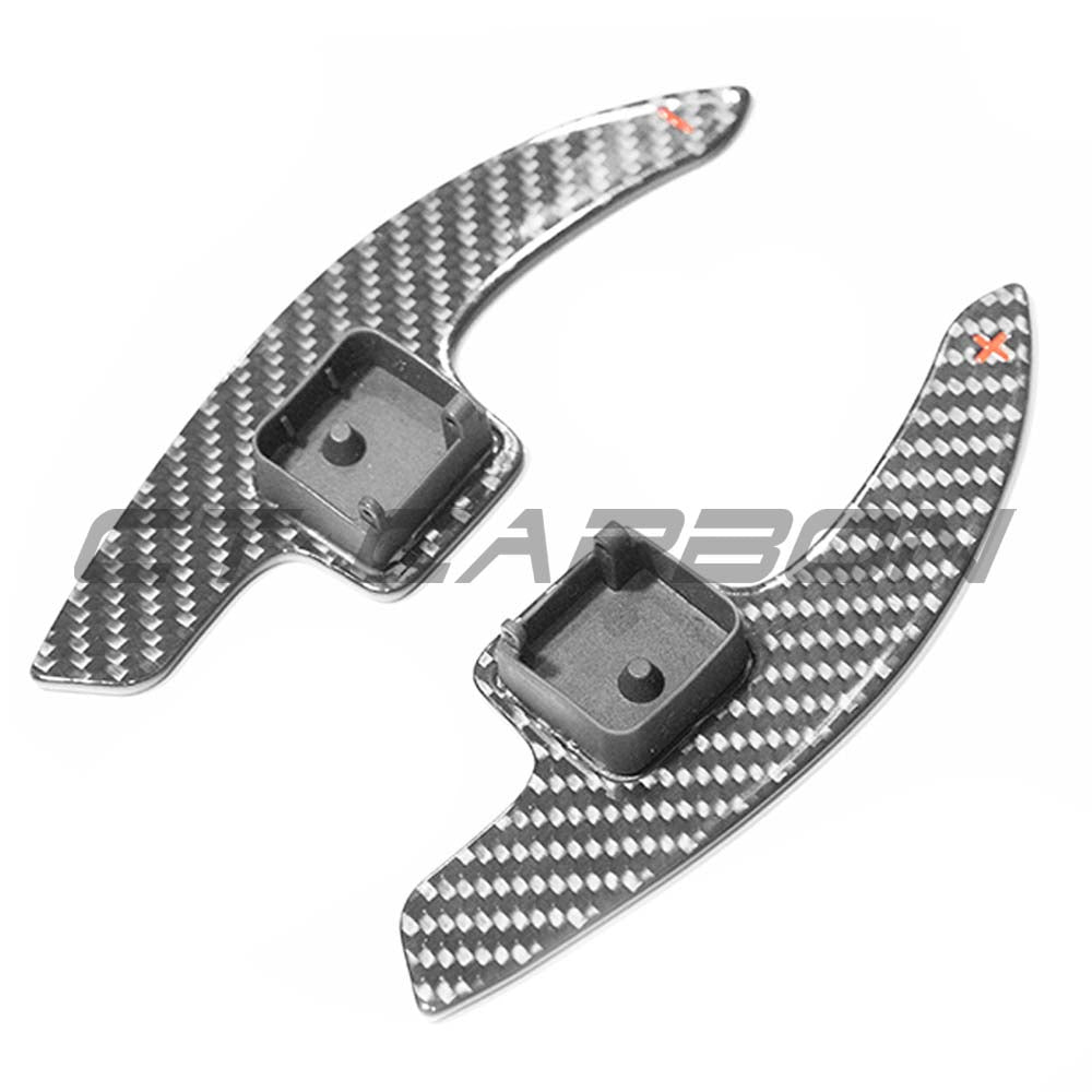CT Carbon carbon fiber shifter paddles for Audi A3/S3/RS3 8Y and RS6 C8, automotive accessories for sporty steering control.