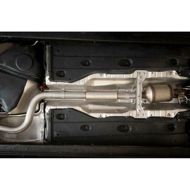 Cobra Sport VW Golf GTI Mk7.5 2.0 TSI Venom Box Delete Race Cat Back Exhaust system installed on a car.