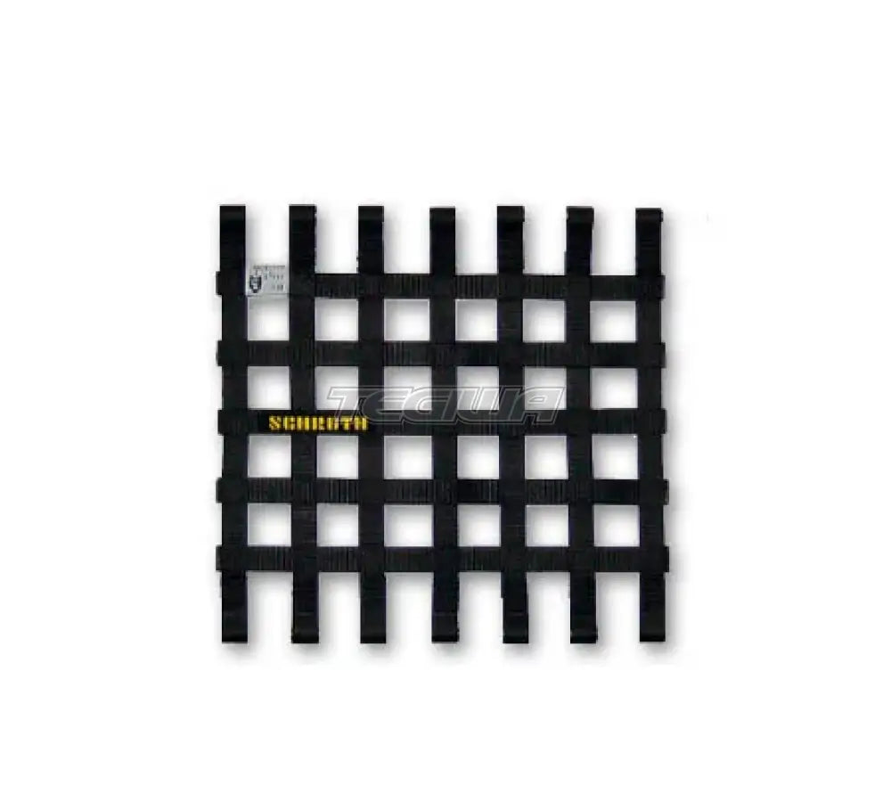 Schroth small black window net accessory with no hardware, featuring mesh fabric and trim for vehicle window protection.