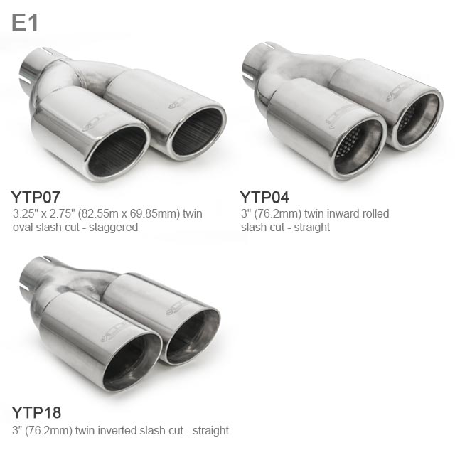 Cobra Sport VW Polo BlueGT 1.4 TSI 12-13 cat back performance exhaust tailpipes with polished chrome finish