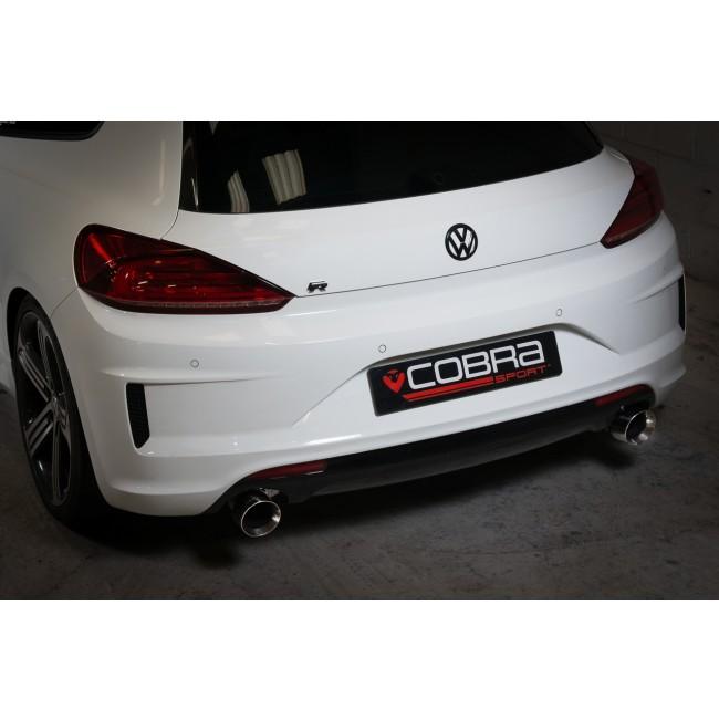 Cobra Sport VW Scirocco R 2.0 TSI turbo back exhaust system with Venom Box delete for improved performance and sound.